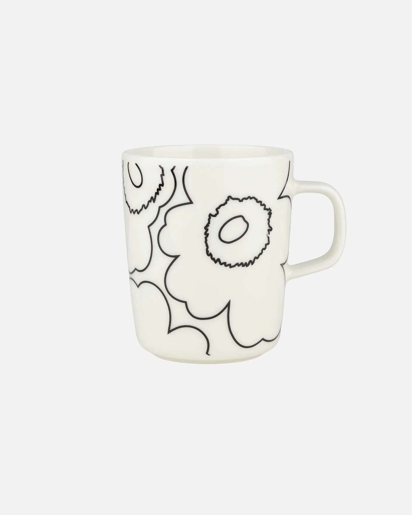Oiva / Piirto Unikko Mug 250ml (White, Black)