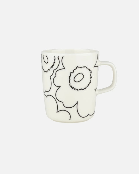Oiva / Piirto Unikko Mug 250ml (White, Black)