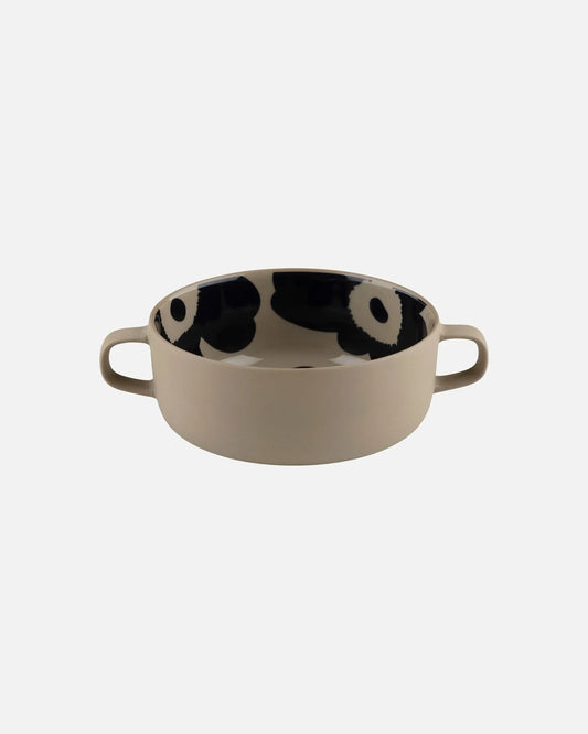 Oiva / Unikko Bowl with Handles 500ml (Terra, Dark Blue)