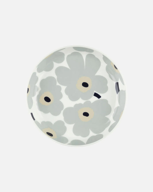 Oiva / Unikko Plate 20.5cm (White, Light Grey, Sand, Dark Blue)