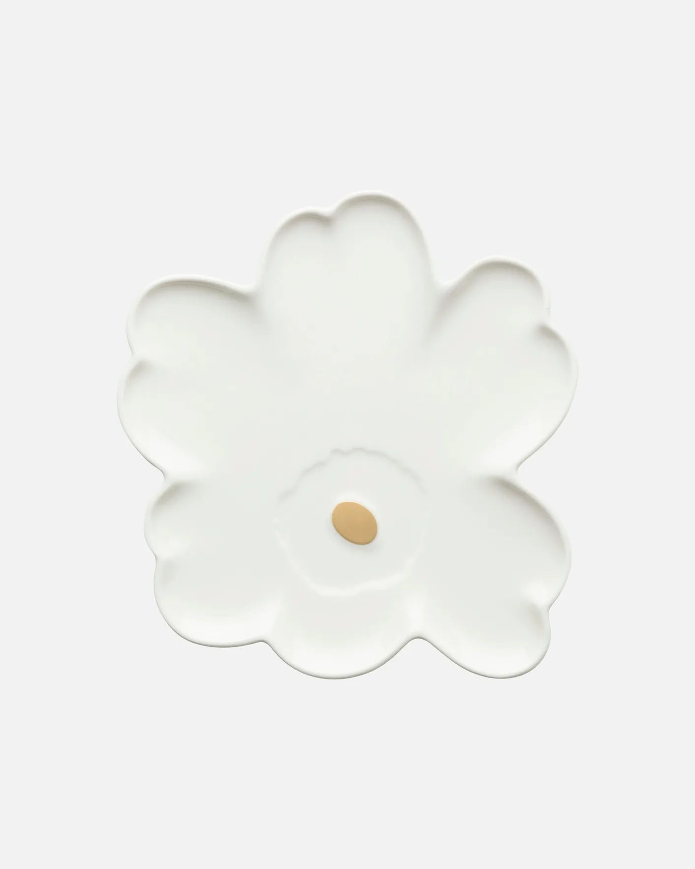 Unikko Shape Plate 20cm (White, Light Grey, Gold)