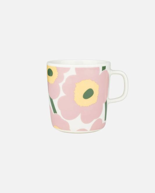Oiva / Unikko Mug 400ml (White, Pink, Light Yellow, Green)