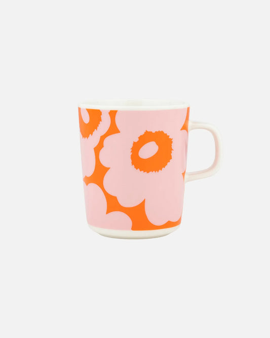 Oiva / Unikko Mug 250ml (White, Pink, Orange)