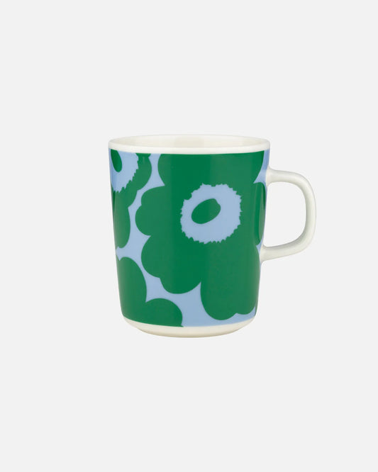 Marimekko Oiva / Unikko Mug 250ml (White, Green, Light Blue)
