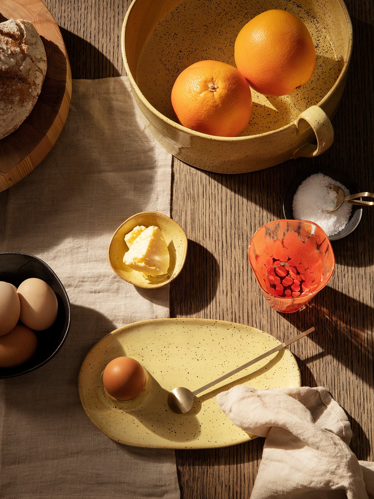 Flow Breakfast Plate (Yellow Speckle)