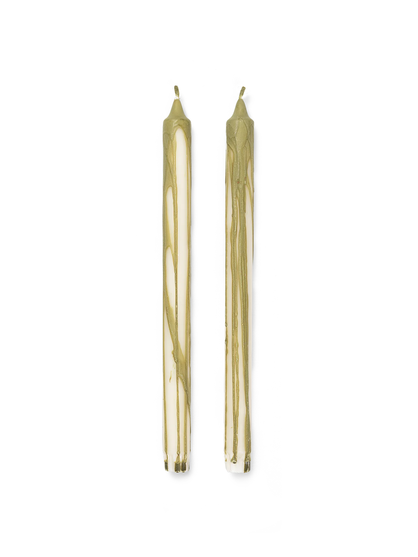 Dryp Candles Set of 2 (Olive Green)