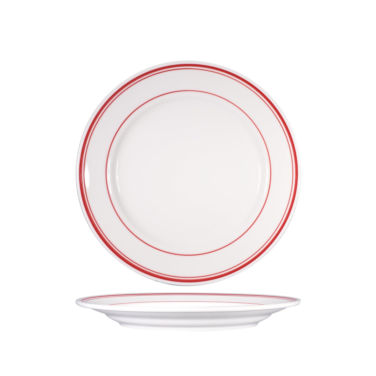 Red Line Round Plate (Multiple Sizes)