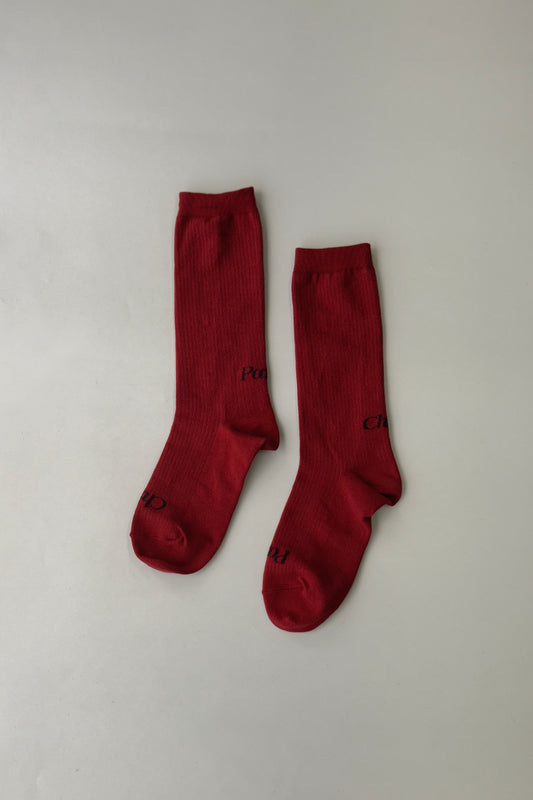 Paris Chill Socks (Cherry)