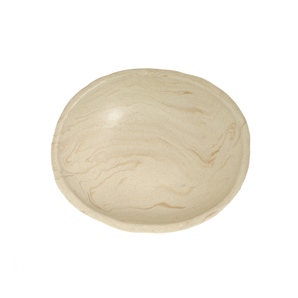 Egg Bowl Marble Ivory Large