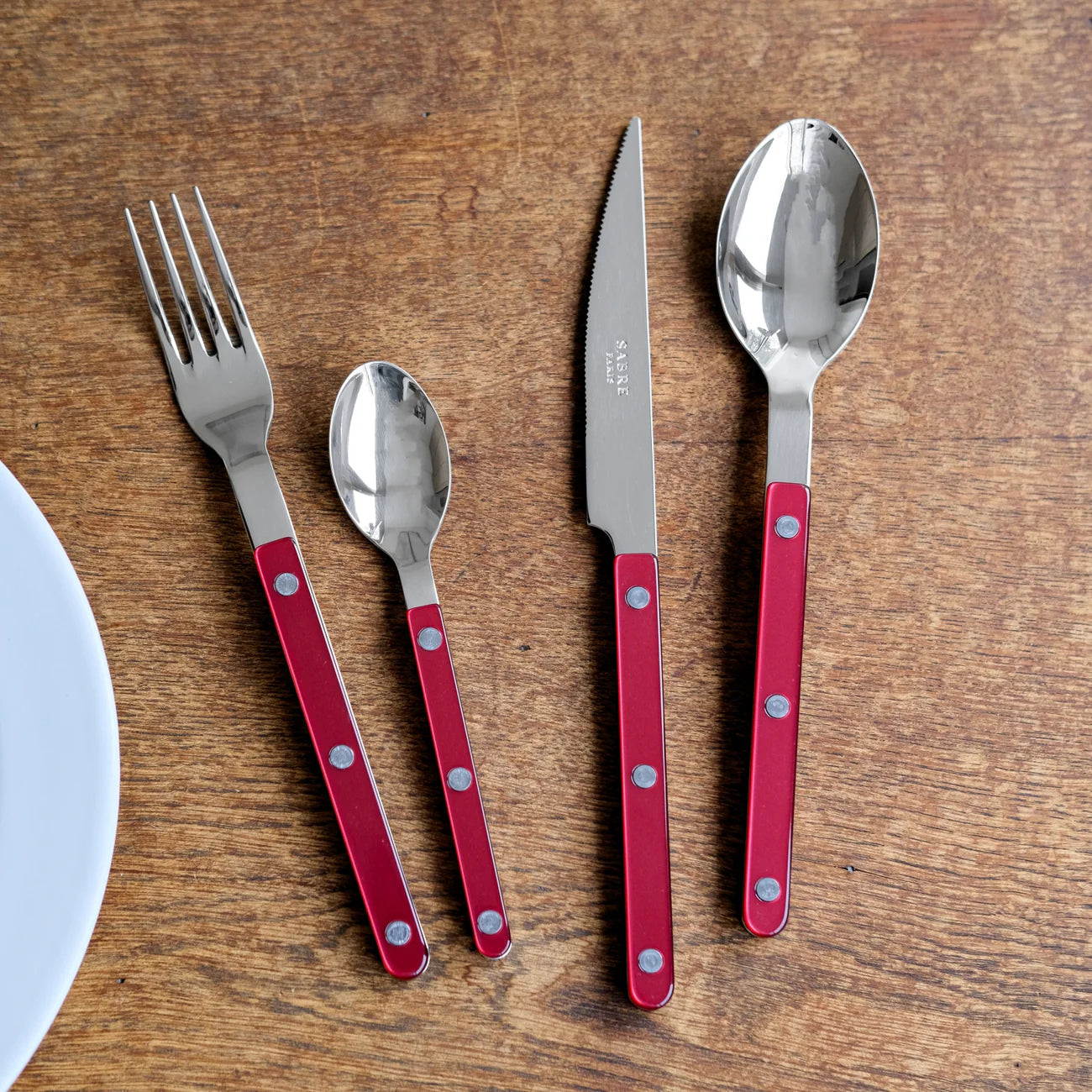 Bistrot Pearly Shiny Cutlery - Red
