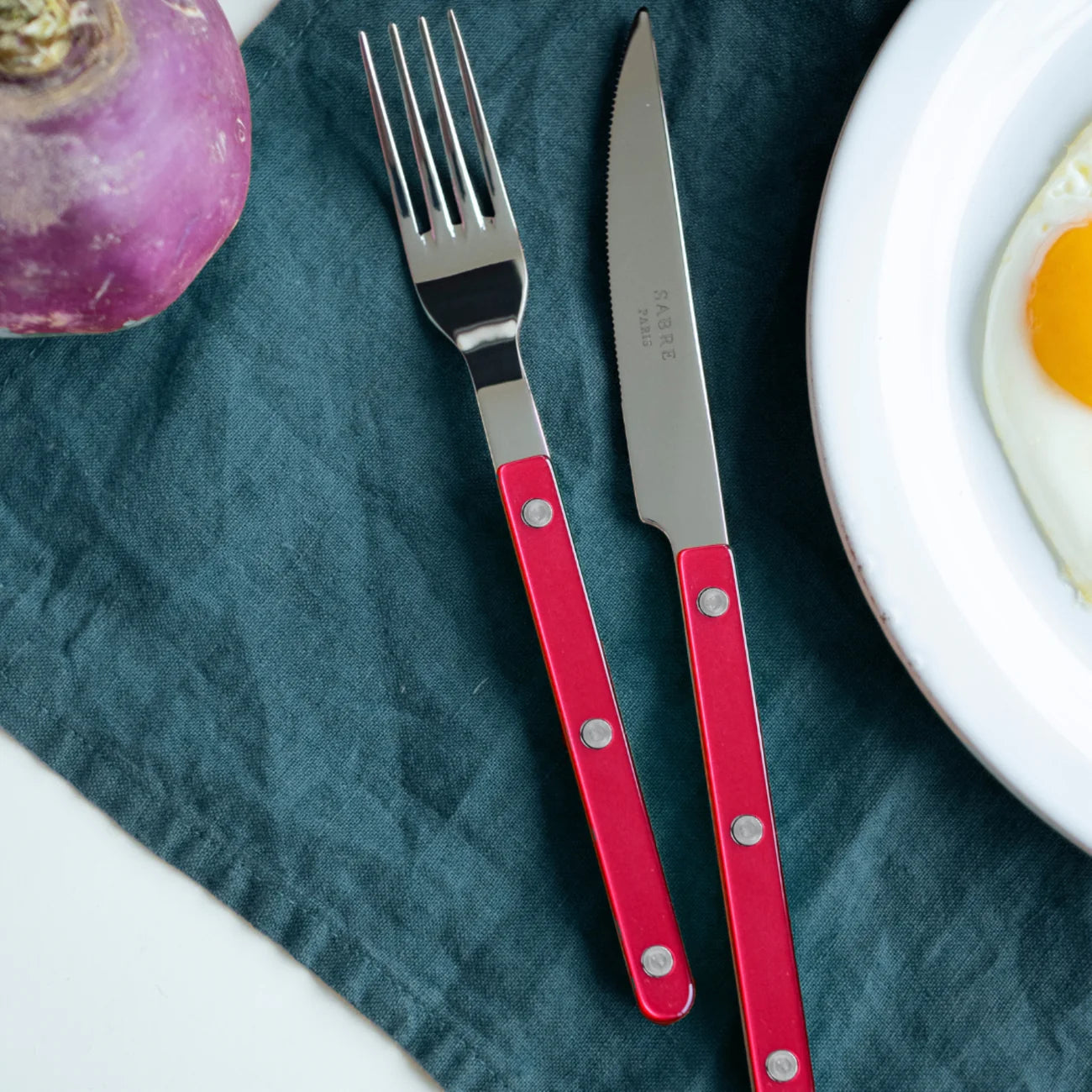 Bistrot Pearly Shiny Cutlery - Red