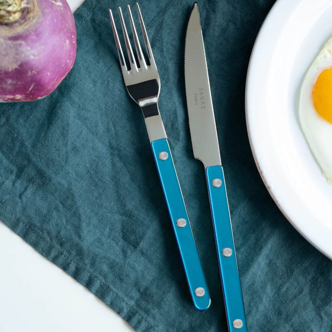 Bistrot Pearly Shiny Cutlery - Turquoise