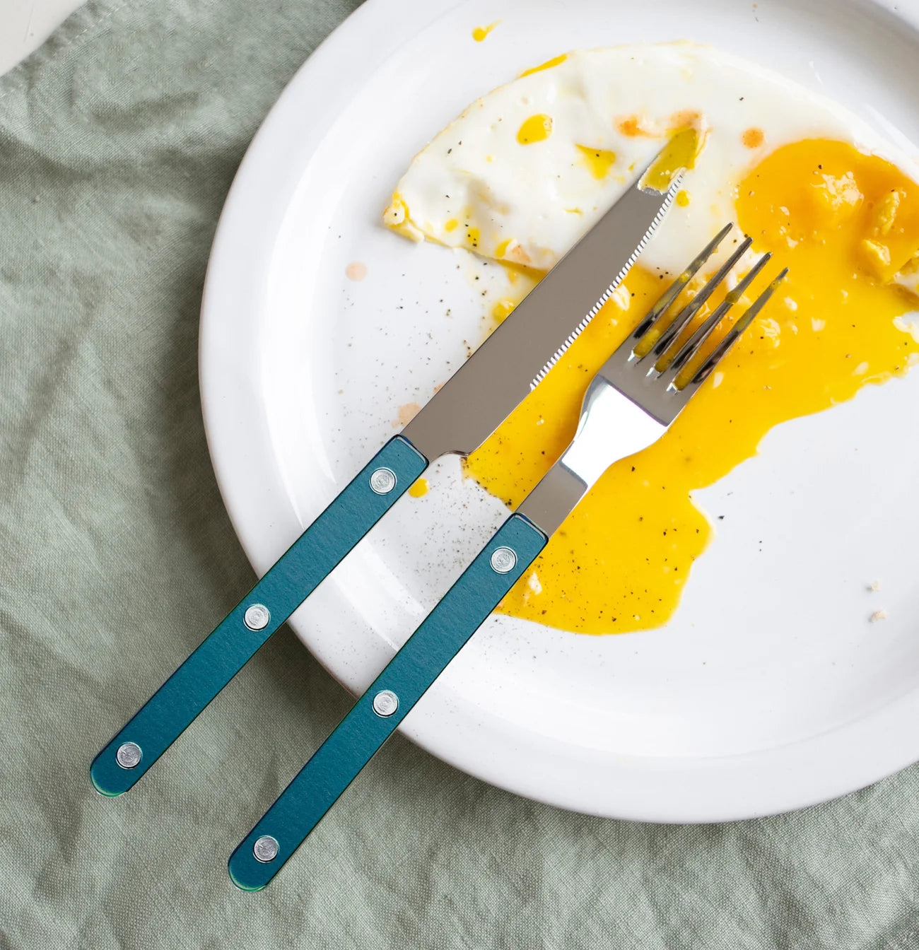 Bistrot Pearly Shiny Cutlery - Turquoise