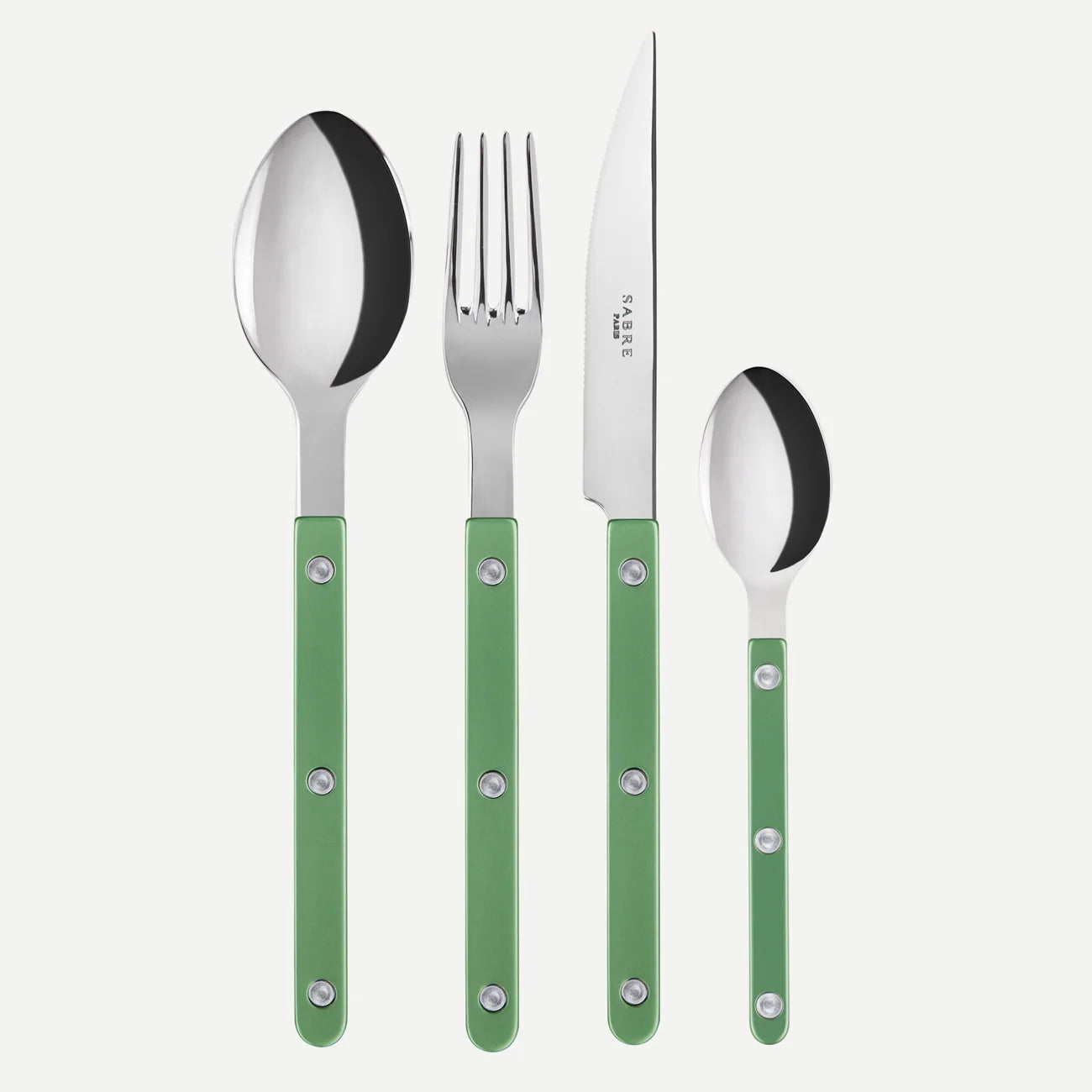 Bistrot Pearly Shiny Cutlery - Garden Green