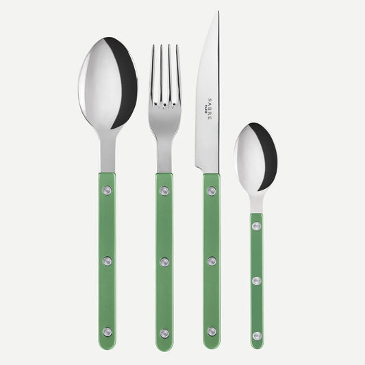 Bistrot Pearly Shiny Cutlery - Garden Green