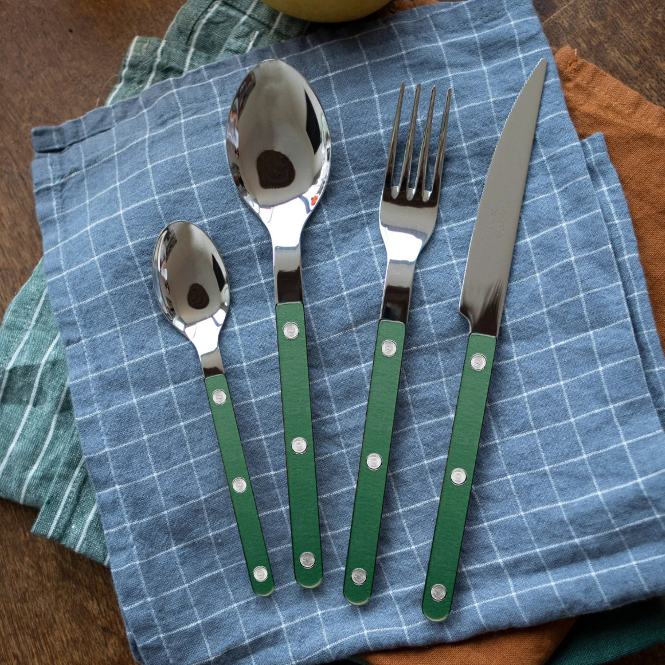 Bistrot Pearly Shiny Cutlery - Dark Green