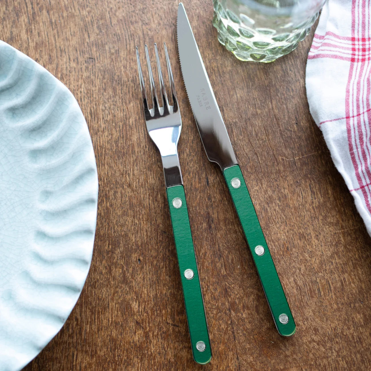 Bistrot Pearly Shiny Cutlery - Dark Green