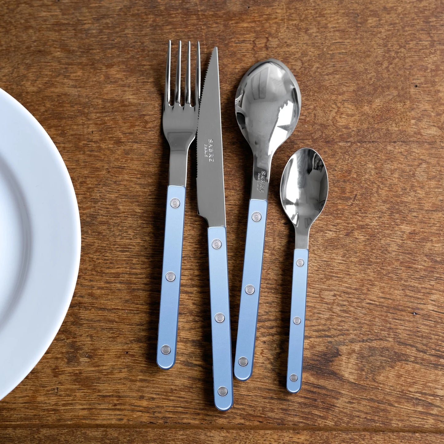 Bistrot Pearly Shiny Cutlery - Light Blue