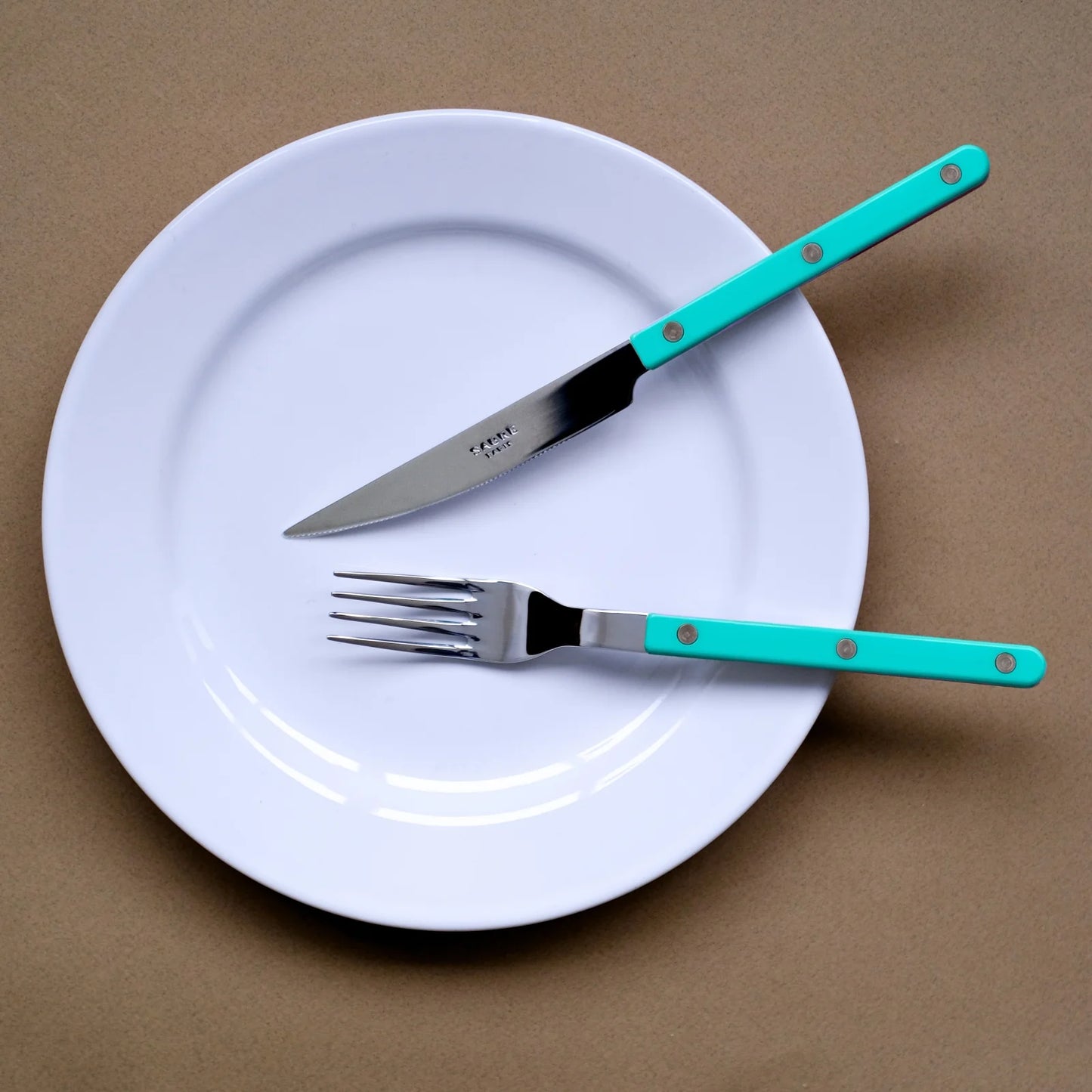 Sabre Paris Bistrot Shiny Solid Cutlery - Turquoise