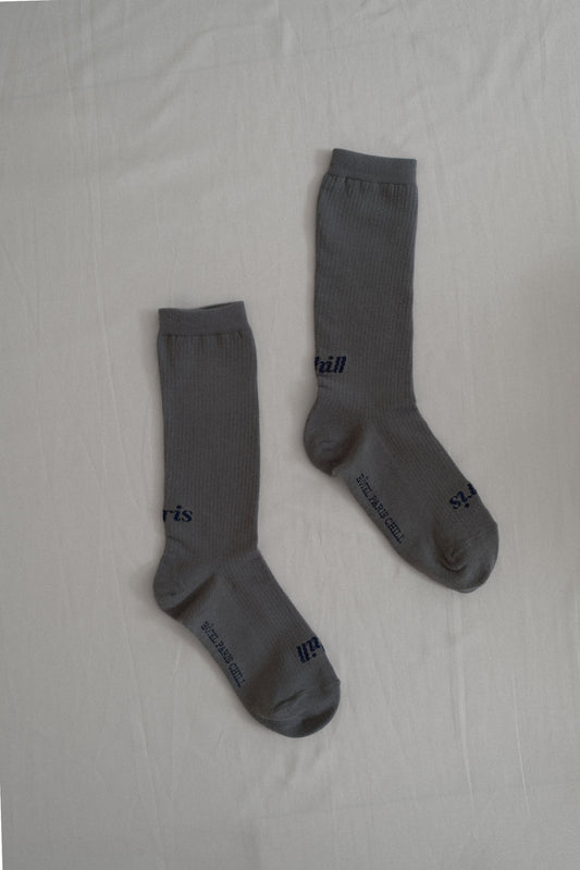Paris Chill Socks (Dark Grey)