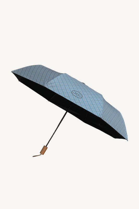 HÔTEL827 Overhaze UV blackout umbrella parasol in Fountain blue green with French typography