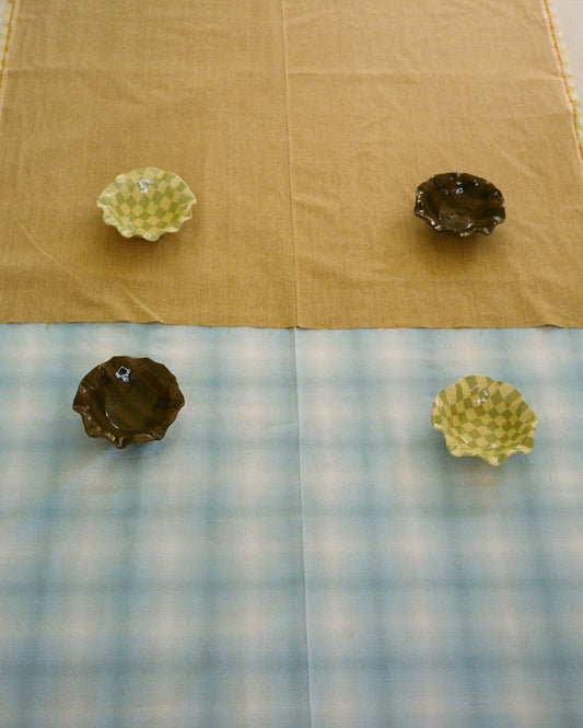 Ruffle Bowl Check Apple Lime