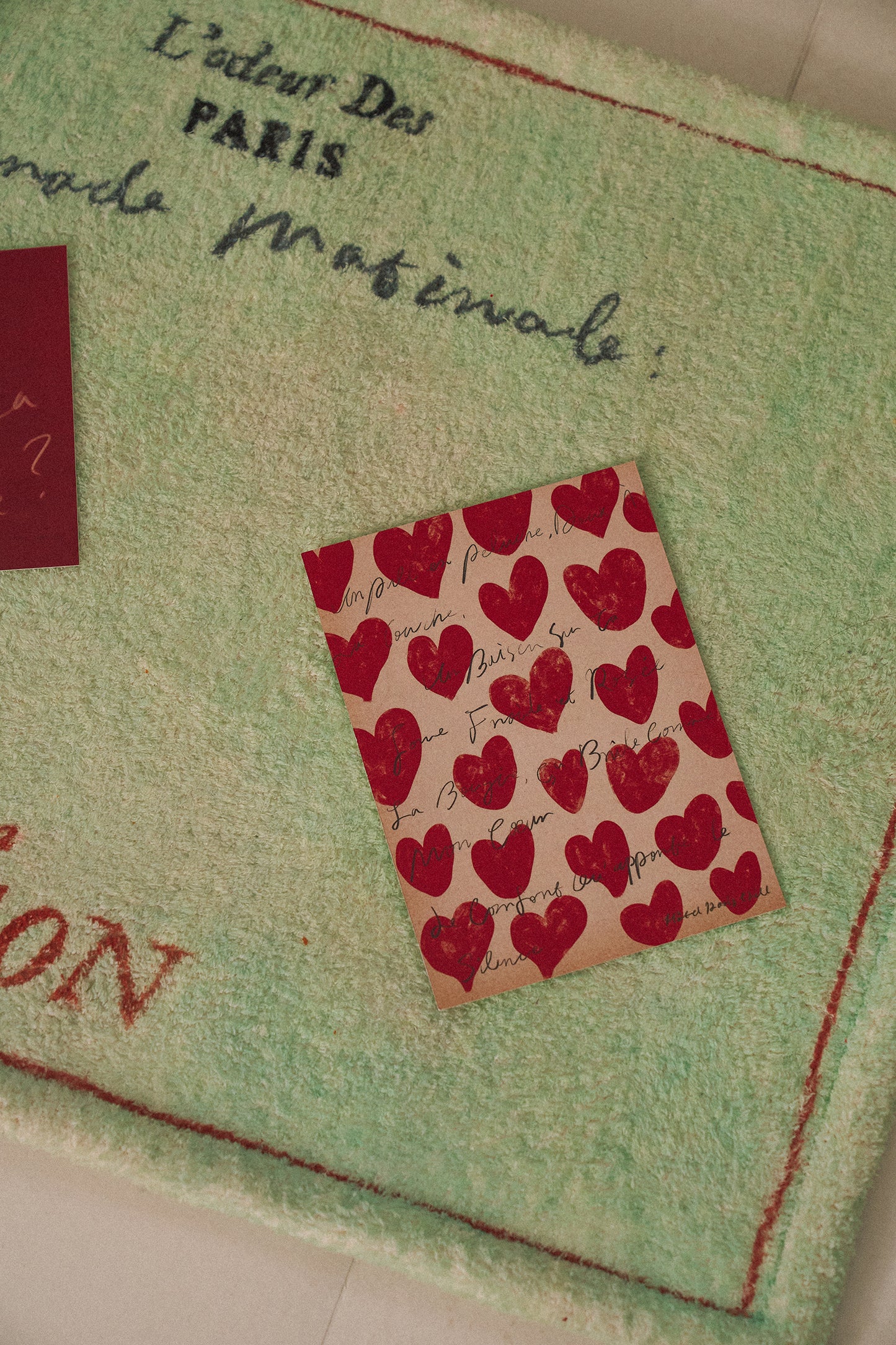 Hotel Paris Chill Different Shaped Hearts Postcard