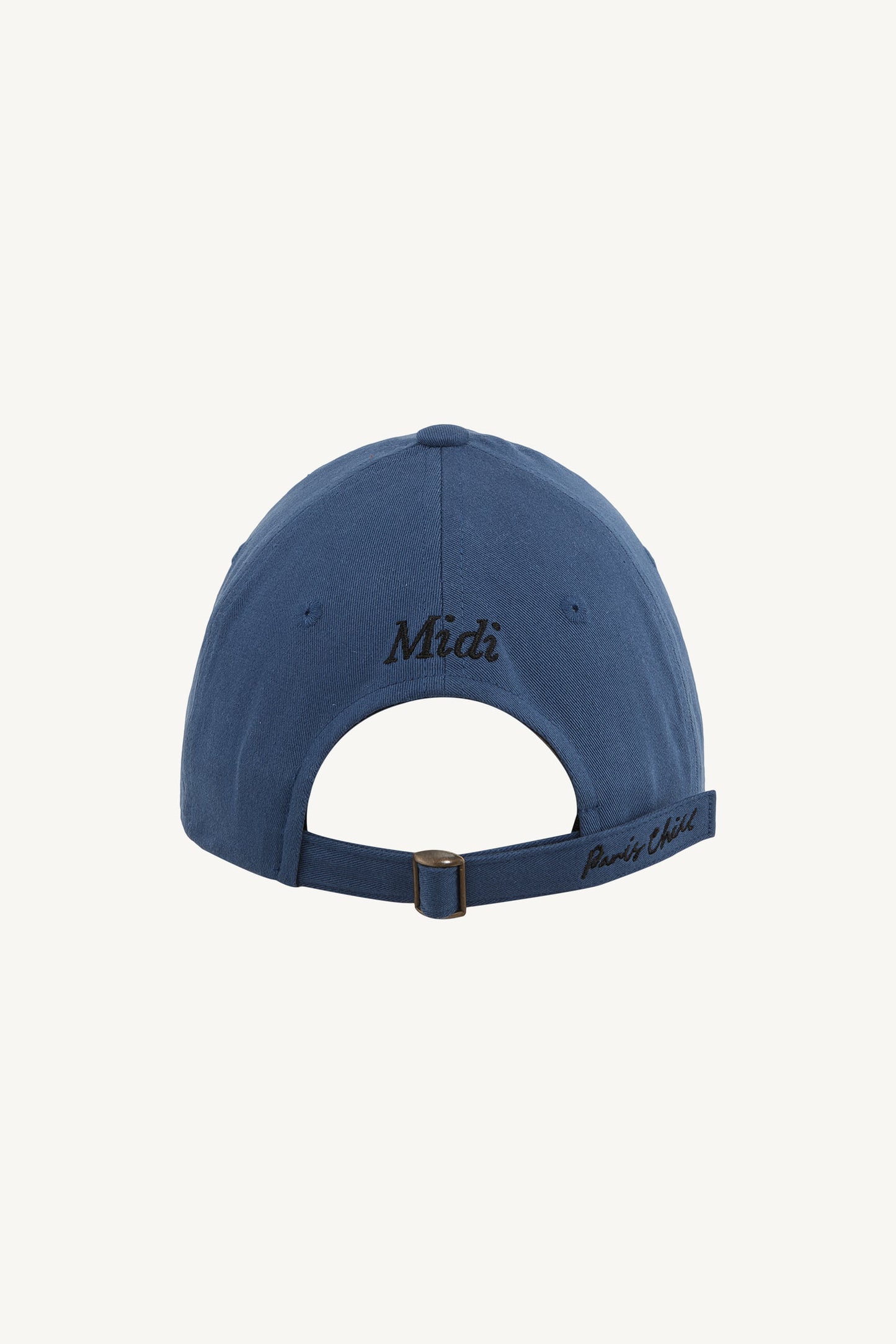 Pack shot of the back of HÔTEL827 Sun Kissed blue baseball cap