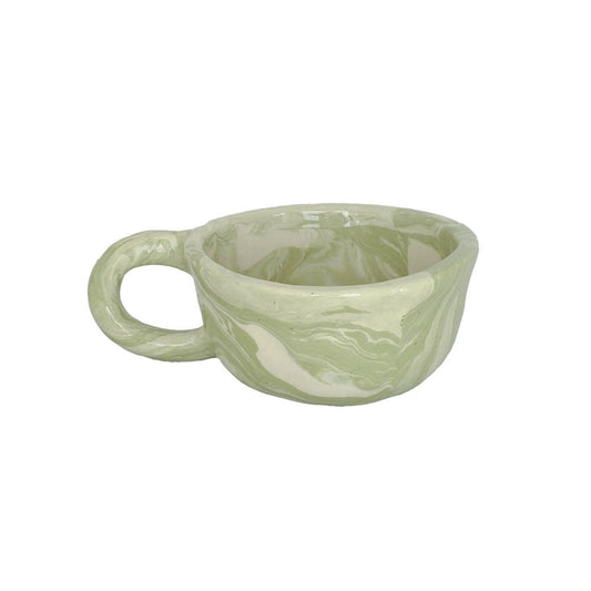 Latte Mug Marble Sage 260ml