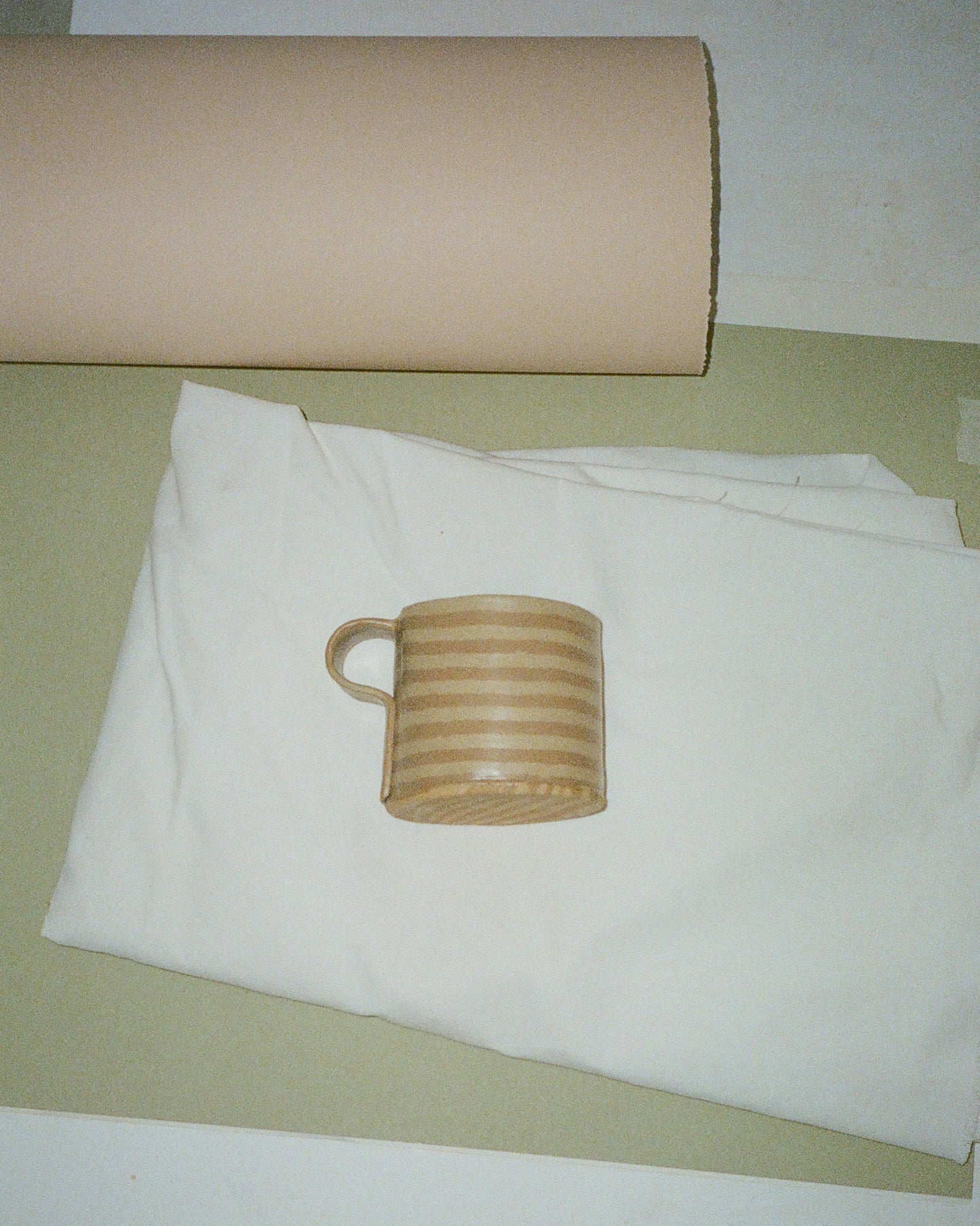 Paper Mug Stripe Oat 360ml