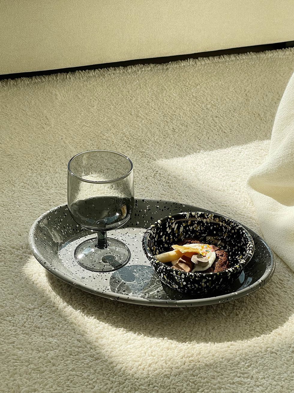 Universe Enamelware Bowl 12cm (Earth White)