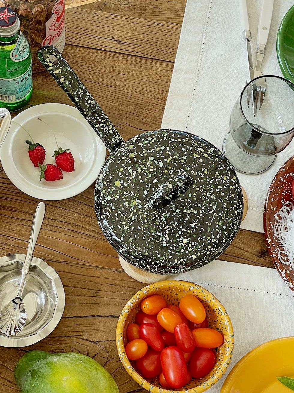 Universe Enamelware Saucepan 16cm (Earth Green)