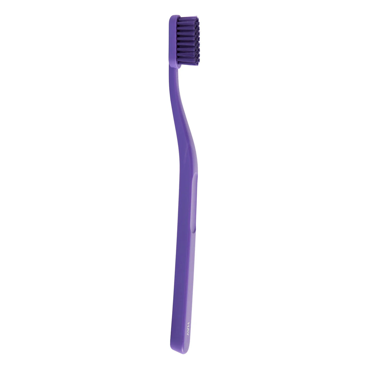 HAY Tann toothbrush puple on white background.