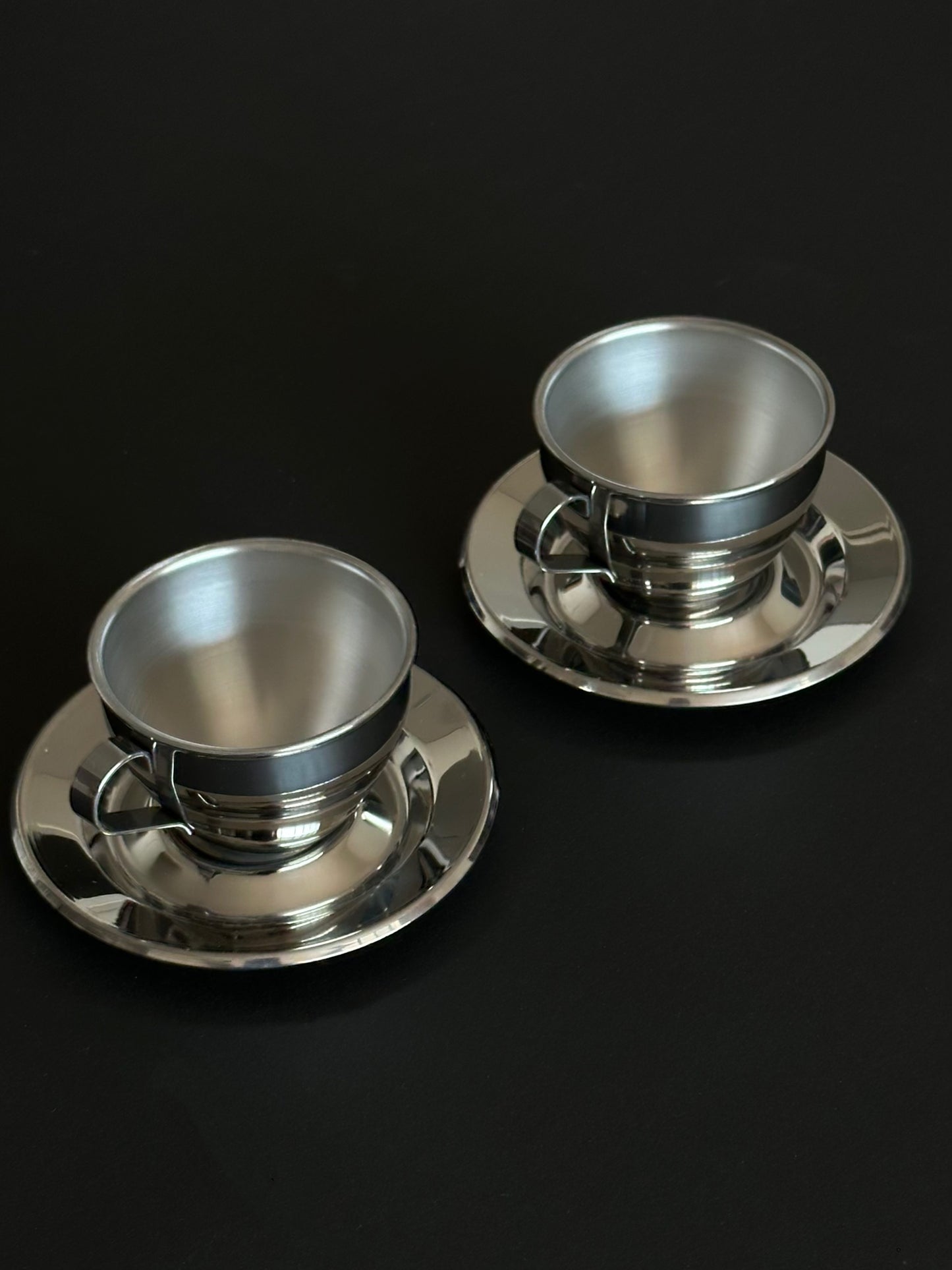 Cappuccino Cups With Saucers Set of 2