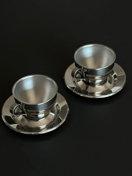 Cappuccino Cups With Saucers Set of 2
