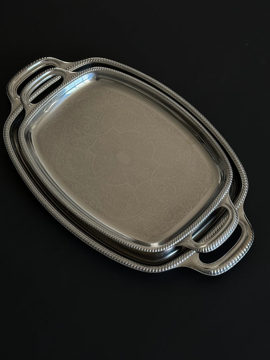 San Marco Damascene Rectangular Tray With Handles