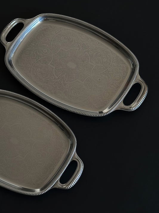 San Marco Damascene Rectangular Tray With Handles