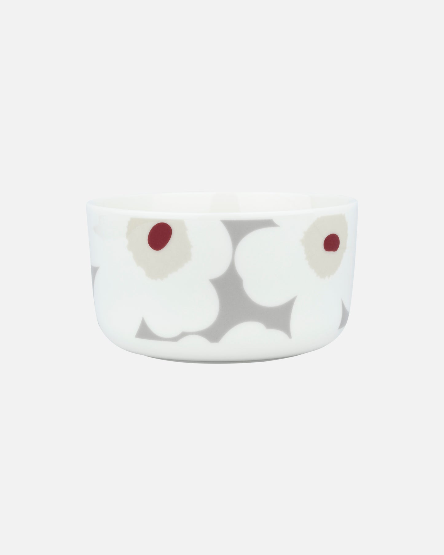 Oiva Unikko Bowl 500ml (Grey, Red, White, Yellow)