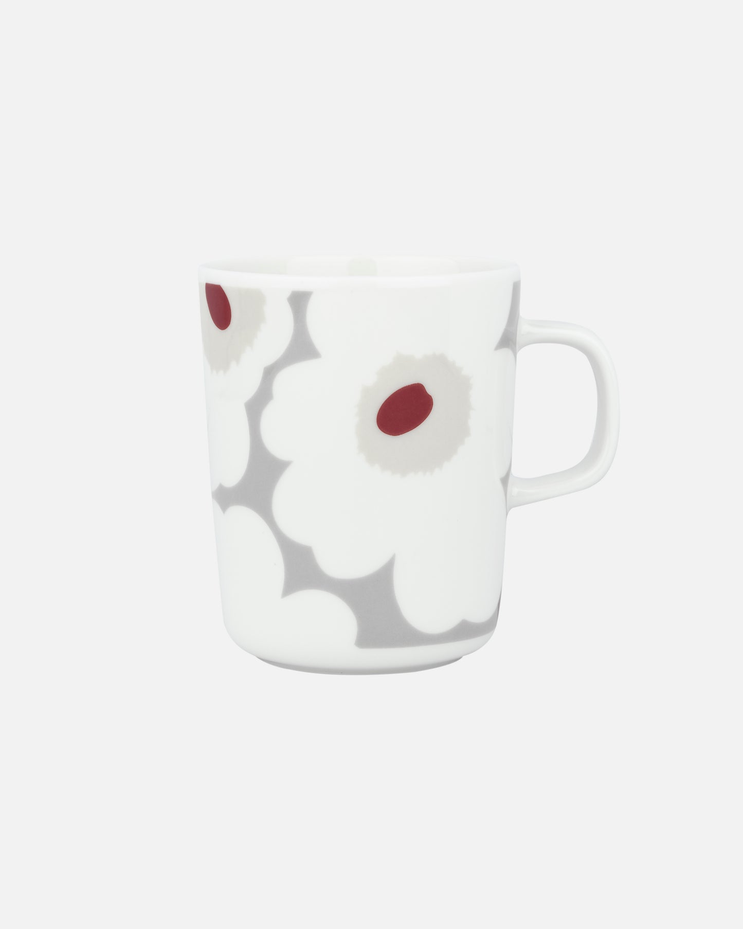 Oiva Unikko Mug 250ml (Grey, Red, White, Yellow)