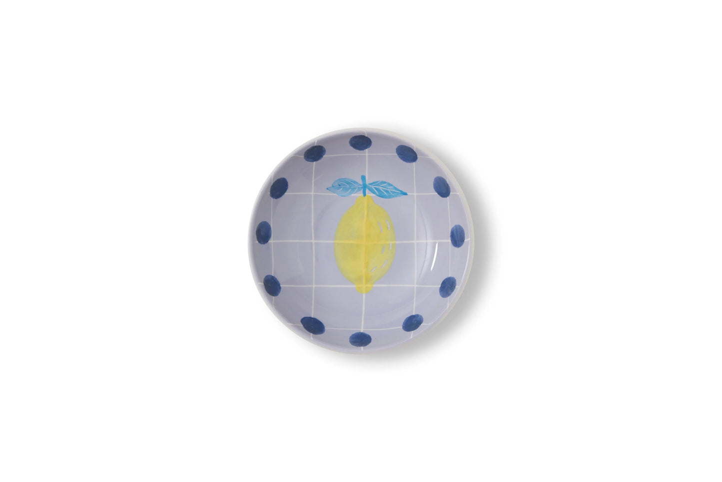 Lavender Bowl with Polka Dot Border 14cm