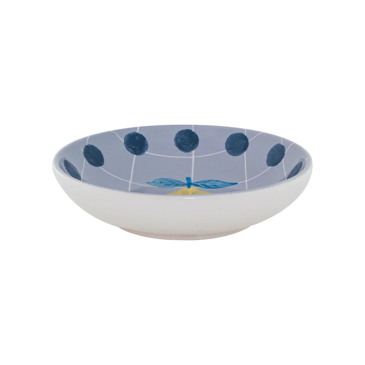 Lavender Bowl with Polka Dot Border 14cm