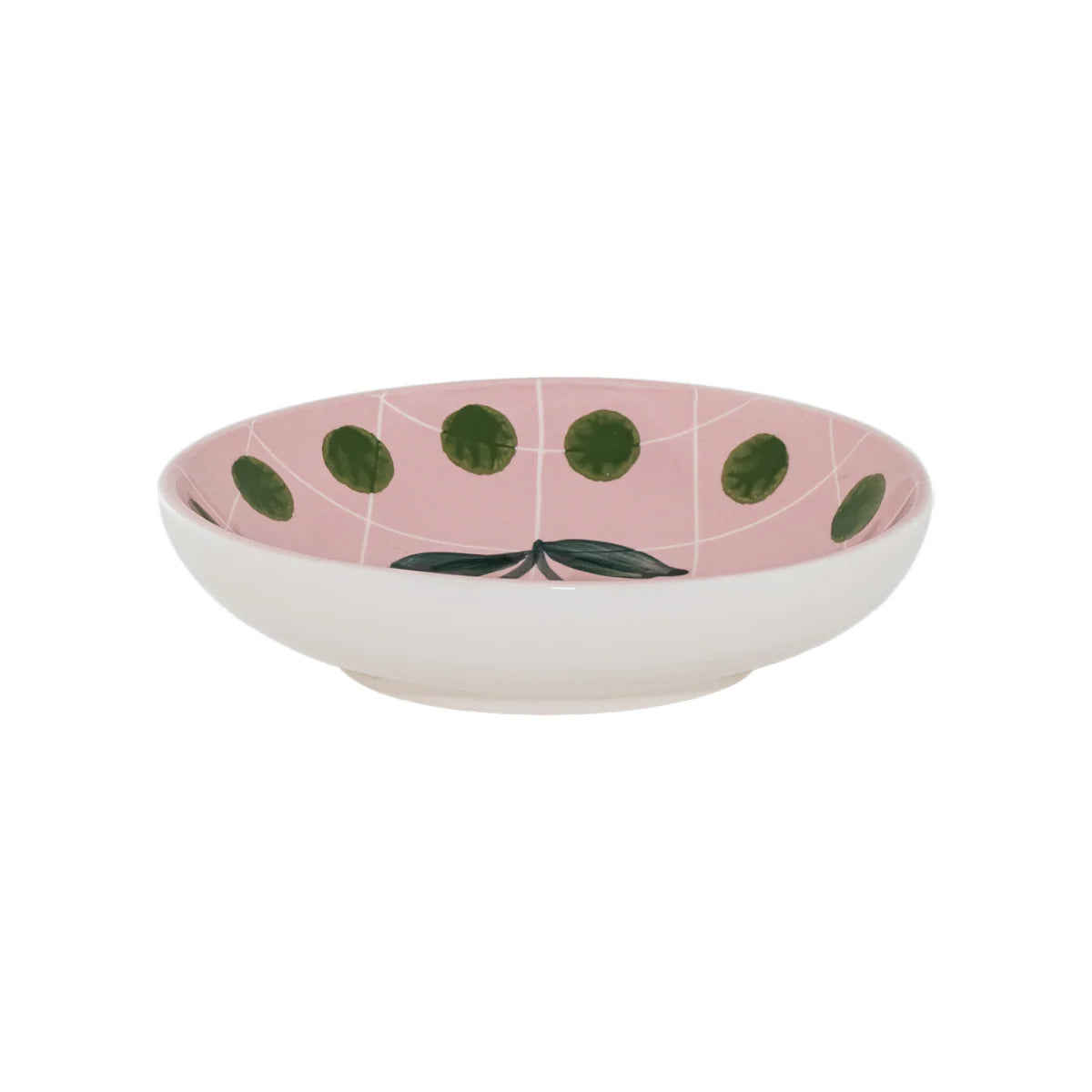 Pink Bowl with Polka Dot Border 14cm