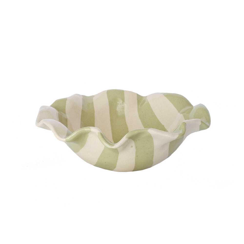 Ruffle Bowl Stripe Apple