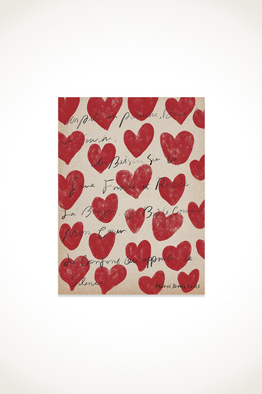 Hotel Paris Chill Different Shaped Hearts Postcard