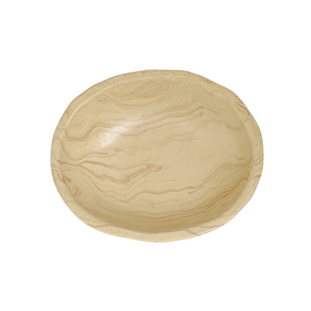 Egg Bowl Marble Cinnamon Large