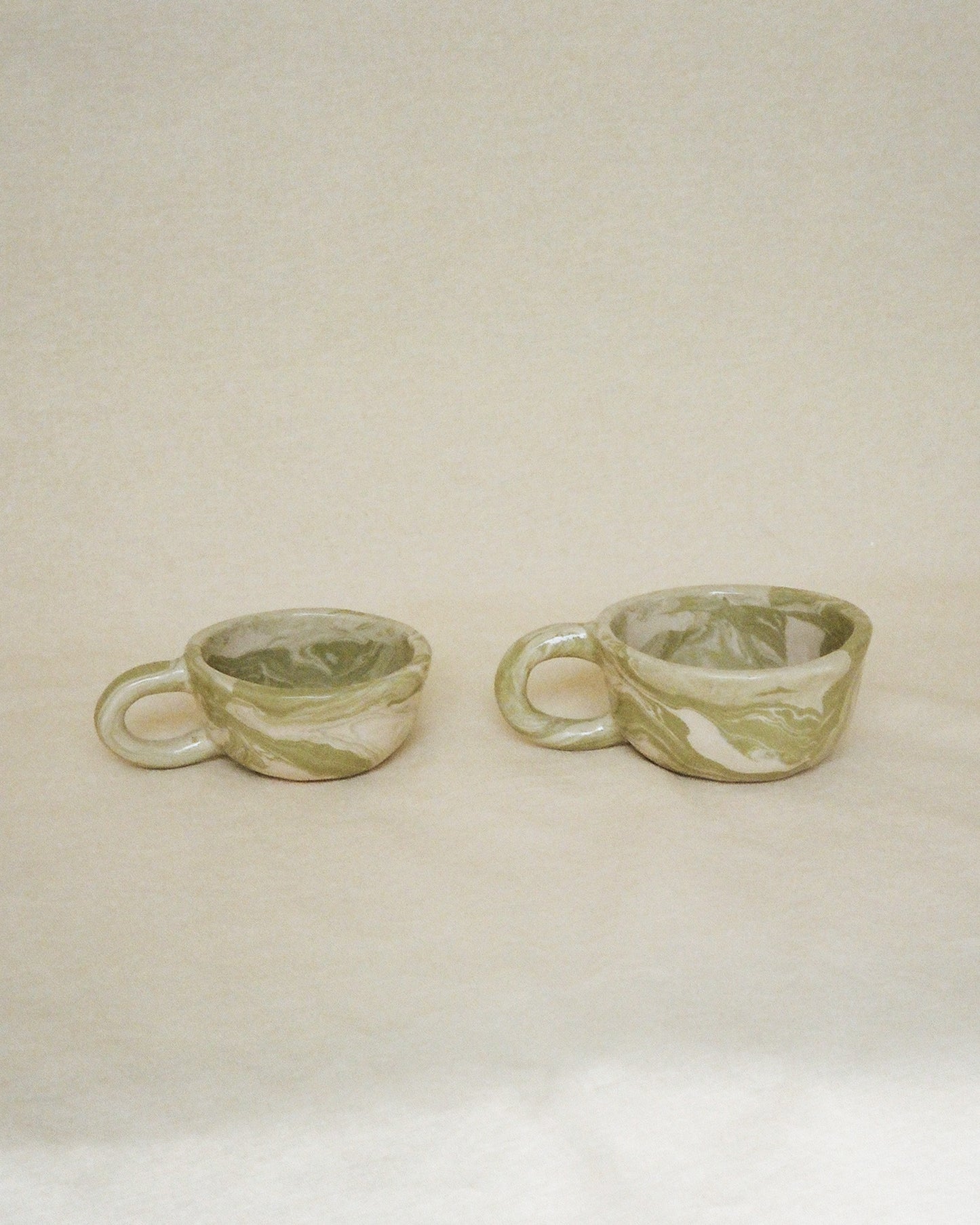 Latte Mug Marble Sage 260ml