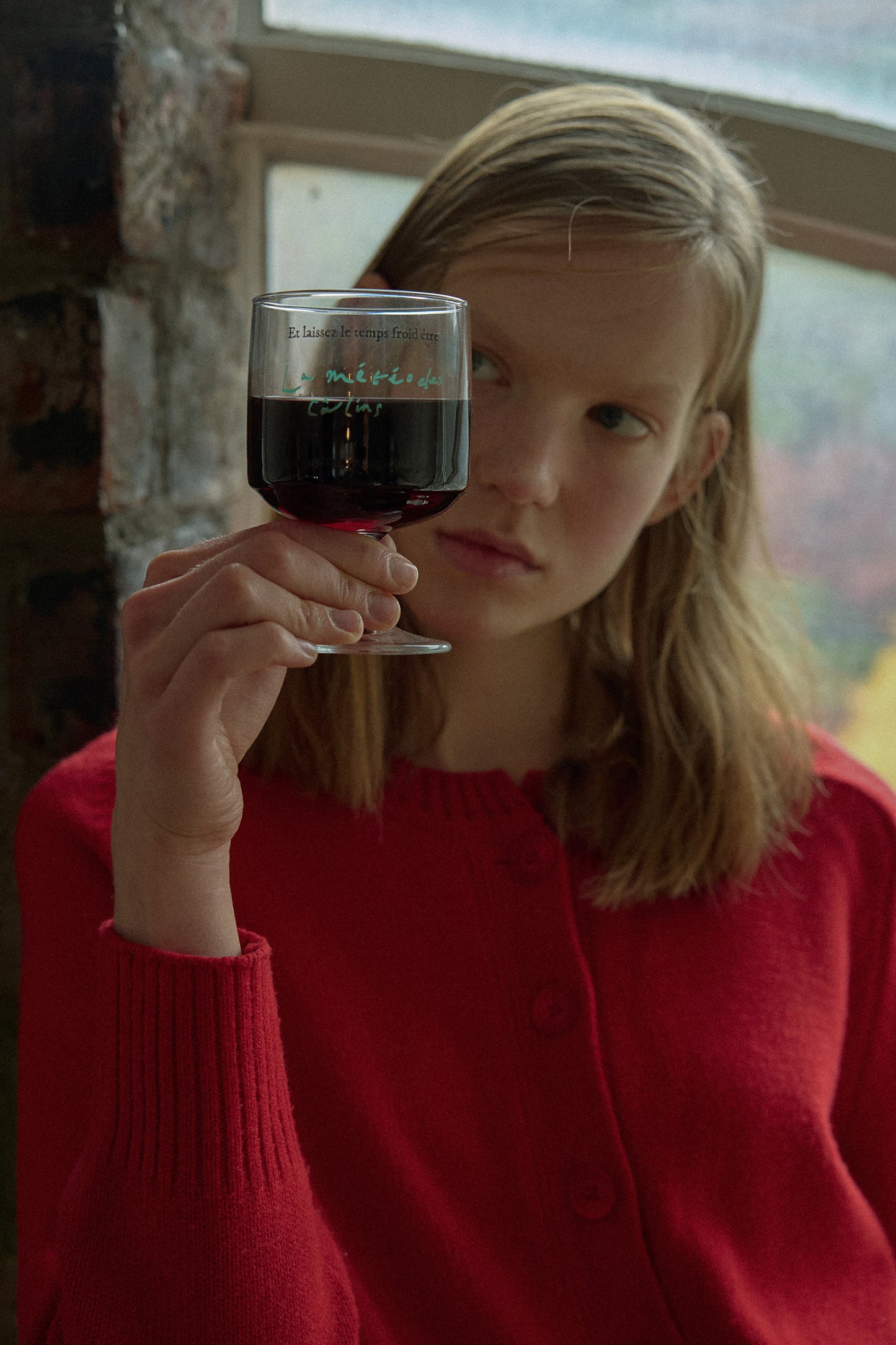 Chilly Weather Wine Glass (Green)