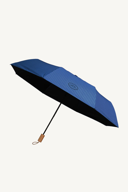 HÔTEL827 Overhaze UV blackout umbrella parasol in Midnight deep navy with French typography