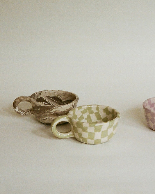 Latte Mug Check Apple 190ml