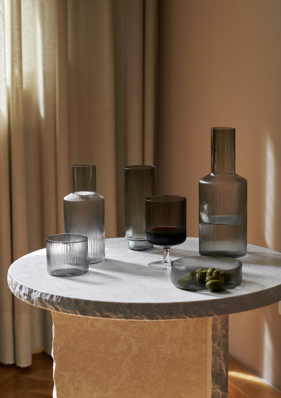 Ripple Wine Glasses Set of 2 (Smoked Grey)